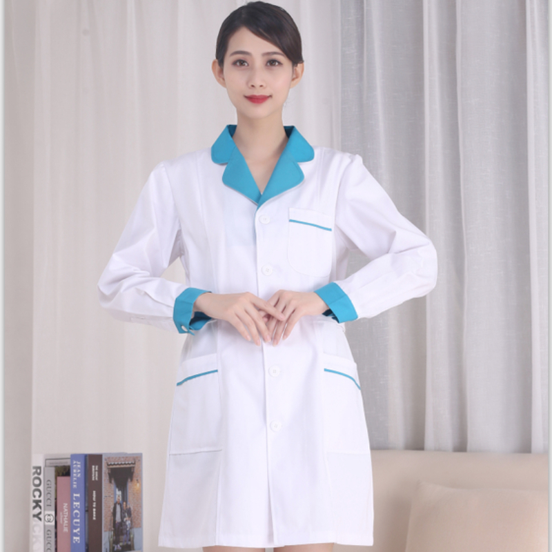 Medical Lab Logo - 흰색 간호사 유니폼 반팔 의료용 스크럽