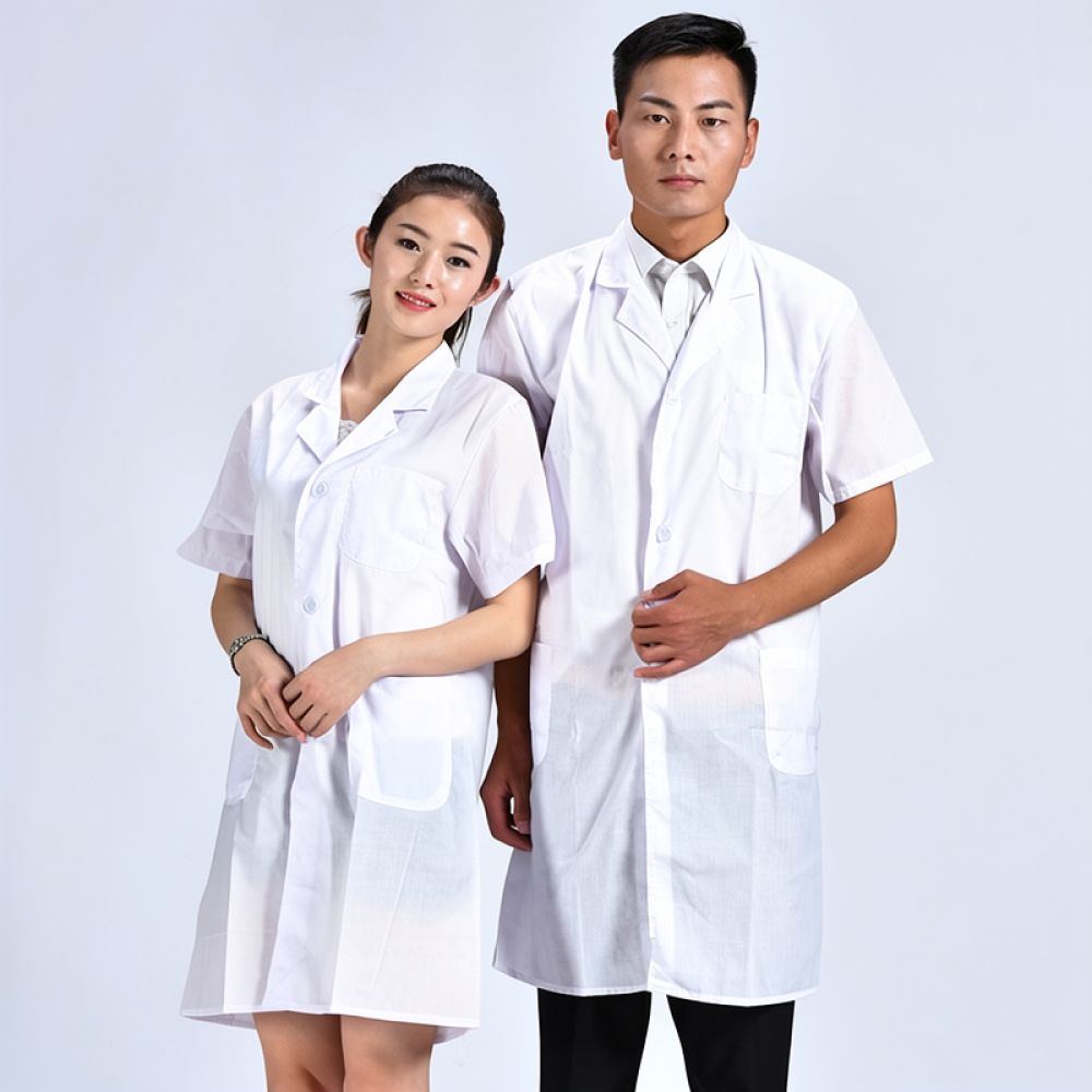 Medical Lab Worker - 보호용 실험복, 흰색 긴팔, 의료진용, 전문적인