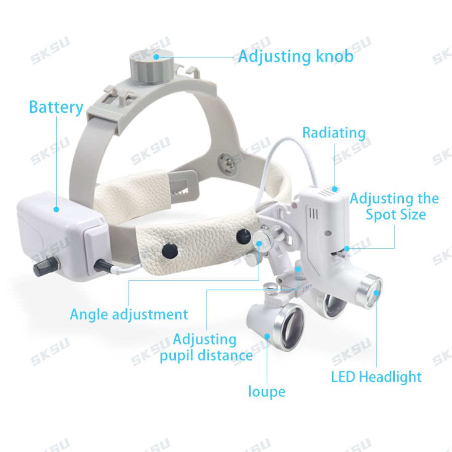 LED 치과 LED 라이트 램프 쌍안 Loupes 밝기 - Led Medical Headlight 리뷰 및 가격