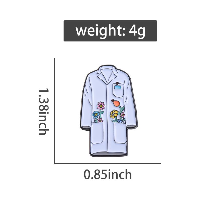 꽃무늬 실험실 코트 에나멜 핀 맞춤 의사 간호사 유니폼 - Medical Lab Logo 리뷰 및 가격