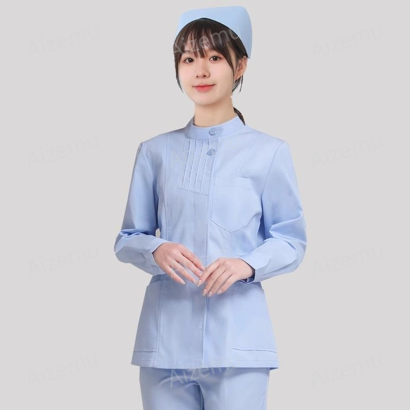 핑크색 긴팔 간호사 유니폼, 여성용 의사 가운, 의료복 - Medical Lab Logo 리뷰 및 가격