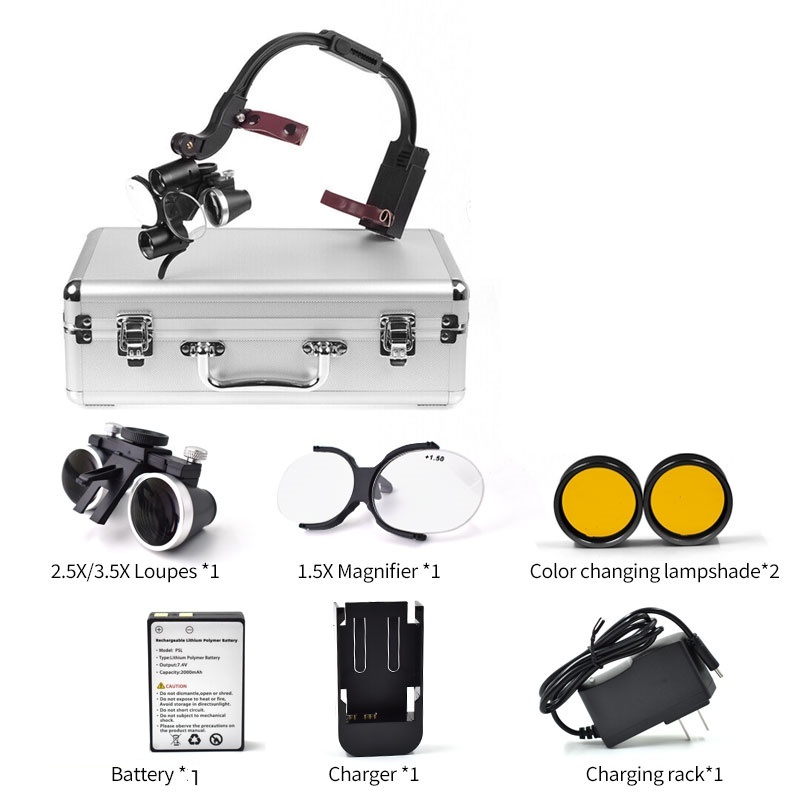 JUMTOP 치과 수술용 의료 루페 2.5배 3.5배  - Led Medical Headlight 리뷰 및 가격