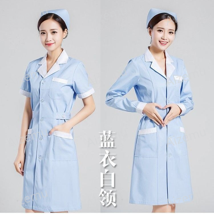 유니섹스 반팔 뷰티 살롱 스크럽 드레스 화이트 약국 의 - Medical Lab Logo 리뷰 및 가격
