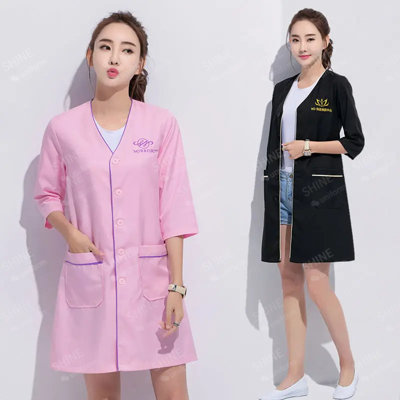 미용 유니폼 미용사 맞춤형 로고스킨 관리자 작업복 스파 - Medical Lab Logo 리뷰 및 가격